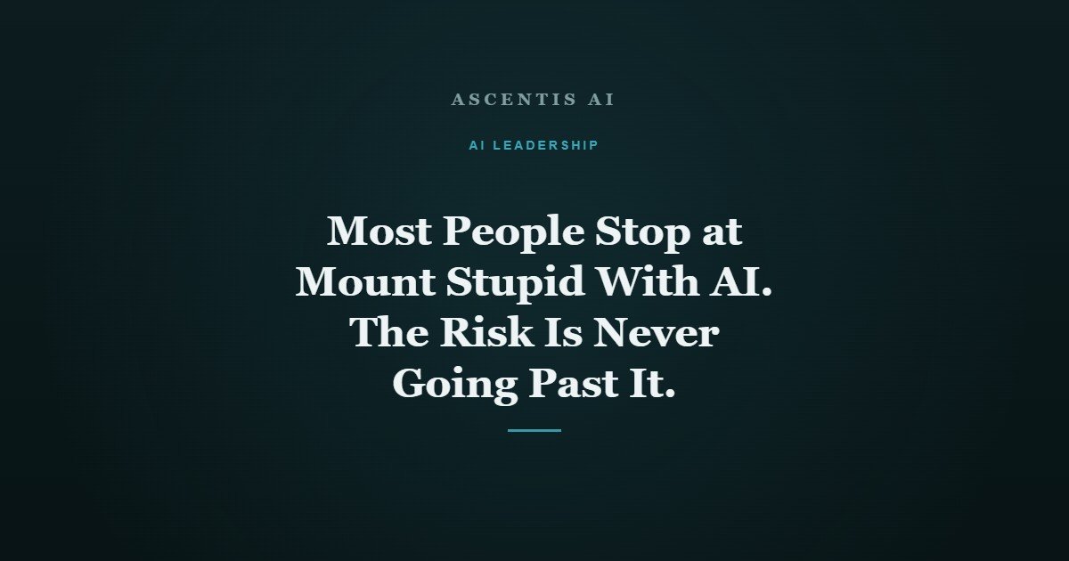 Most People Stop at Mount Stupid With AI. The Risk Is Never Going Past It.