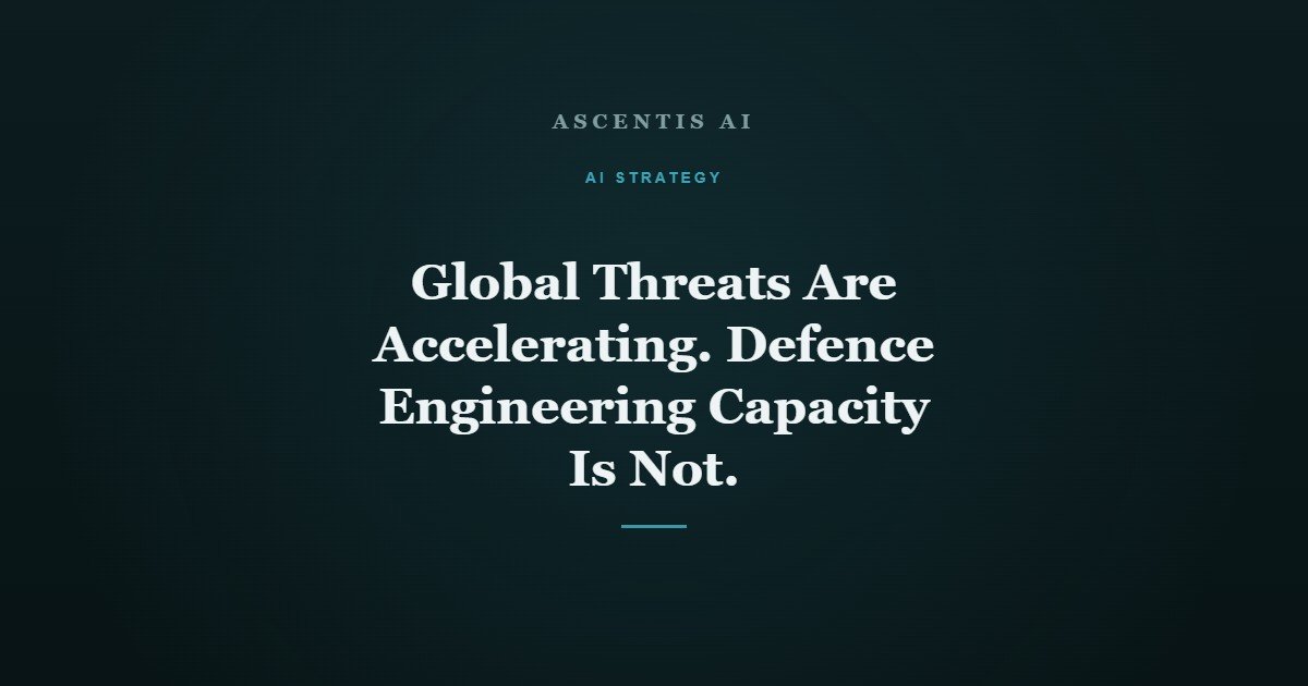 Global Threats Are Accelerating. Defence Engineering Capacity Is Not.