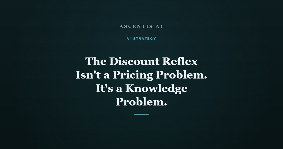 The Discount Reflex Isn't a Pricing Problem. It's a Knowledge Problem.