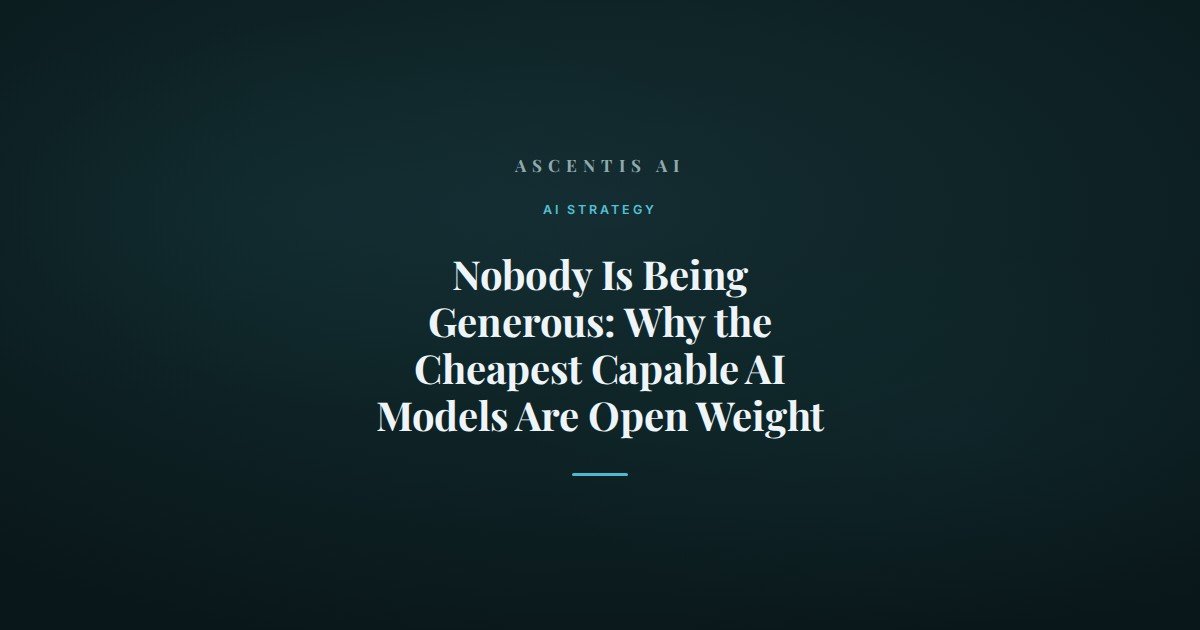 Why the cheapest capable AI models are open weight