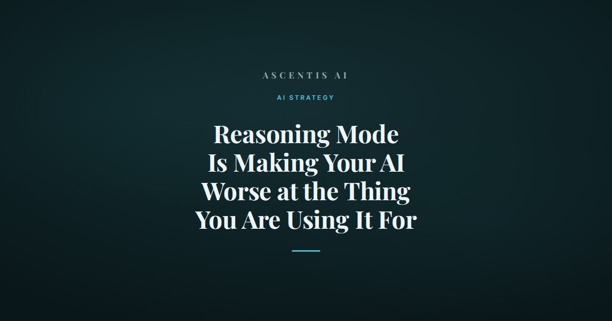 Reasoning mode is making your AI worse at grounded tasks