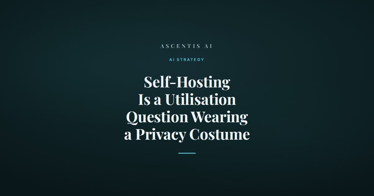Self-hosting is a utilisation question wearing a privacy costume