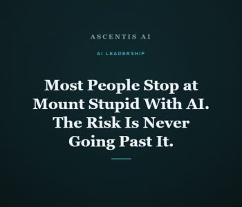 Most People Stop at Mount Stupid With AI. The Risk Is Never Going Past It.