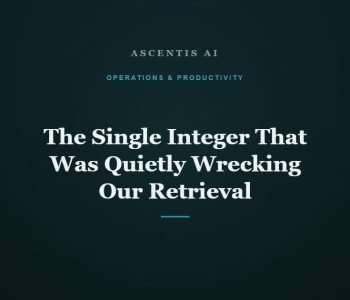 The Single Integer That Was Quietly Wrecking Our Retrieval