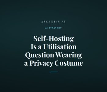 Self-hosting is a utilisation question wearing a privacy costume